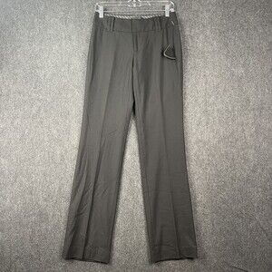 Banana Republic Contoured Fit Straight Leg Cotton Pants 0 Black Womens NWT